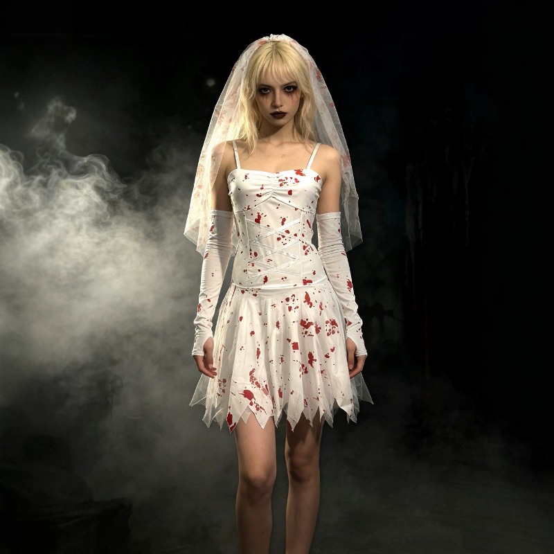 Women'S Formal Wear To A Wedding - The Ghost Bride Cosplay Vampire Costume