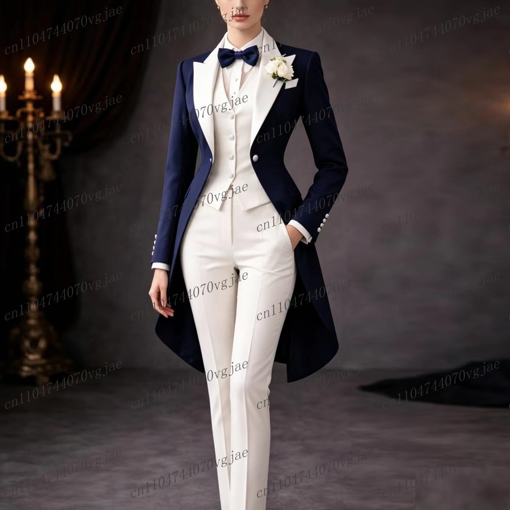 Navy Blue And White Long Women - đánh giá và giá Formal Women'S Wear