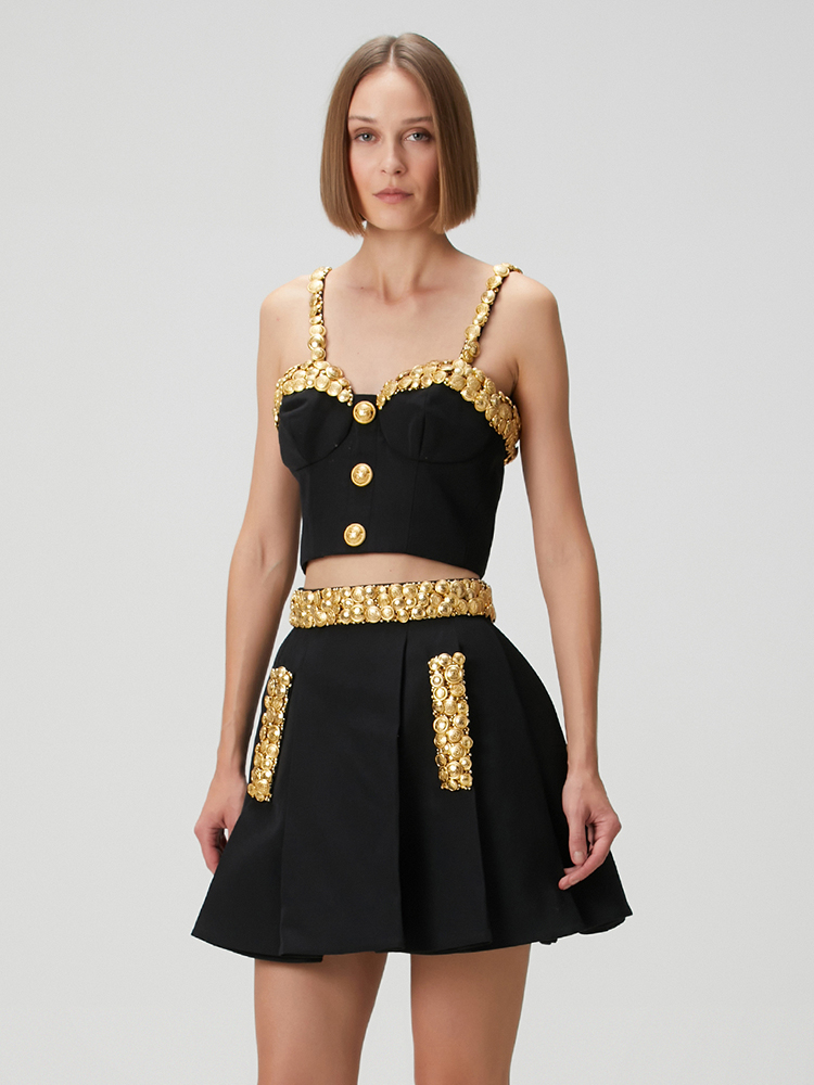 VC Black Two Piece Set Dress w - đánh giá và giá Women Formal Wear With Skirt