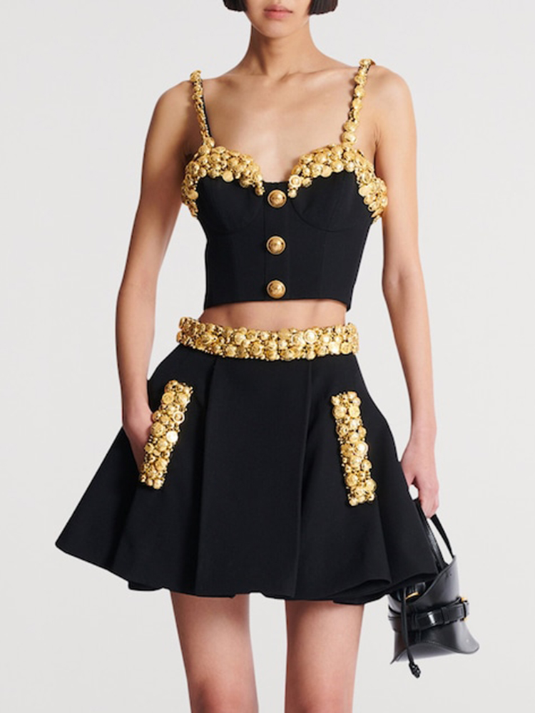 VC Black Two Piece Set Dress w - đánh giá và giá Women Formal Wear With Skirt