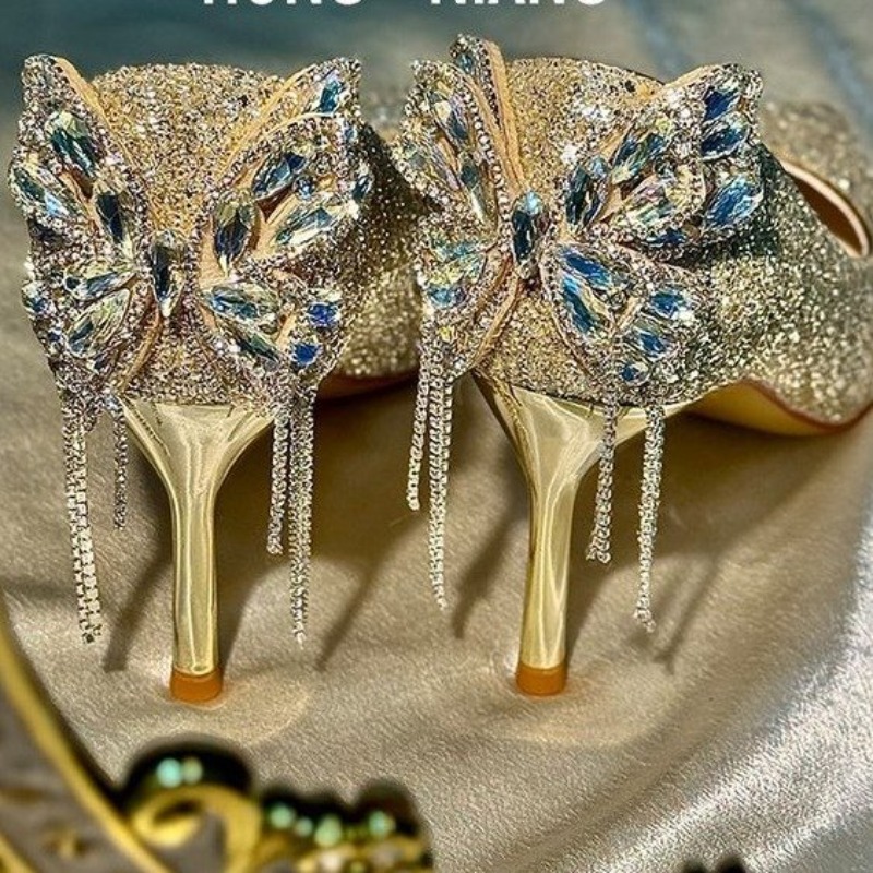 Rhinestone Bow Stiletto Single - đánh giá và giá Women'S Formal Wear To A Wedding