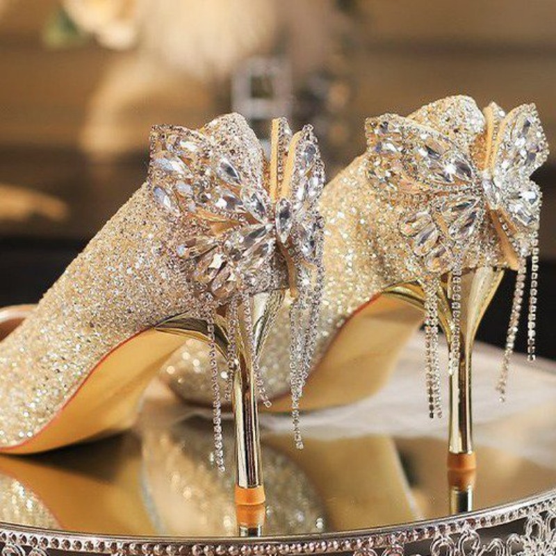 Rhinestone Bow Stiletto Single - đánh giá và giá Women'S Formal Wear To A Wedding
