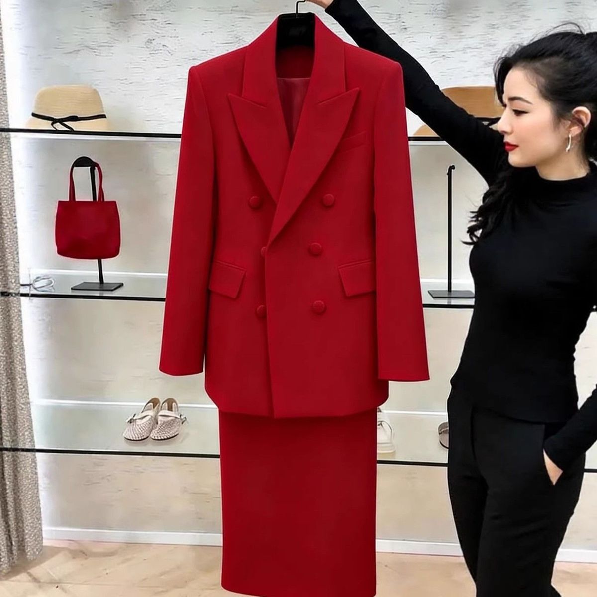 White Blazers Suits Set For Wo - đánh giá và giá Formal Women'S Wear